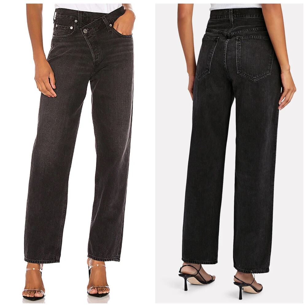 AGOLDE Criss Cross Straight Jeans Savage Wash